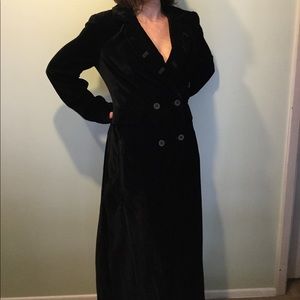 Free People Long Velvet Coat